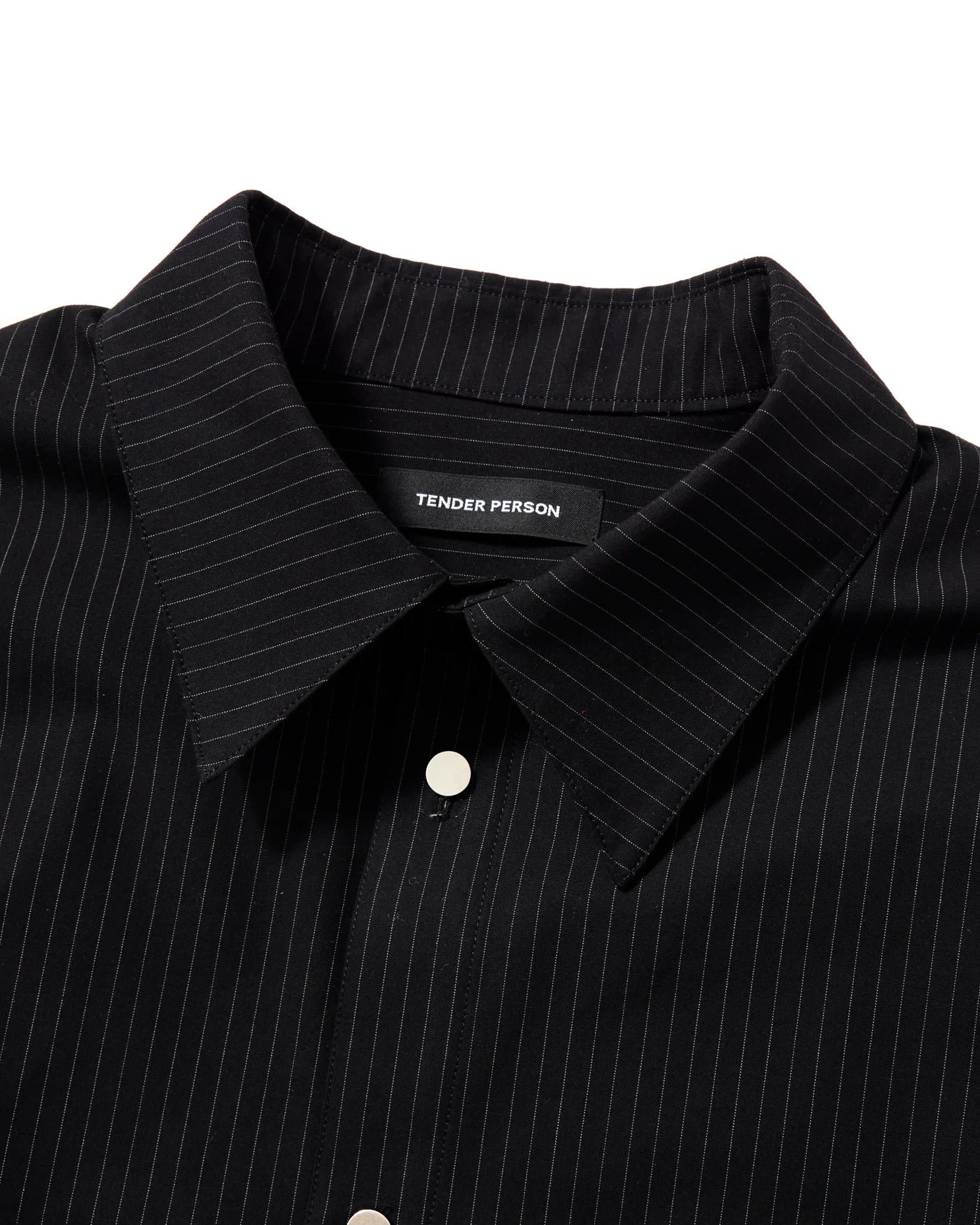<span style="color: #f50b0b;">Last One</span> TENDER PERSON / STRIPED DREES SHIRT BLACK STRIPE