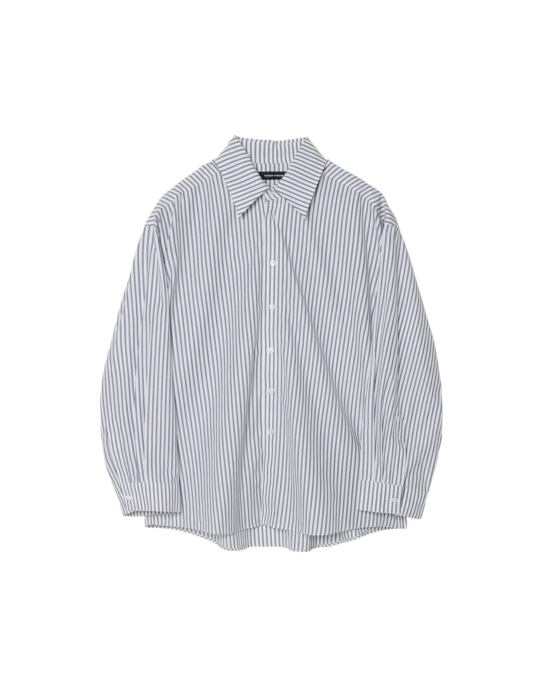 <span style="color: #f50b0b;">Last One</span> TENDER PERSON / STRIPE DRESS SHIRT BLACK STRIPE