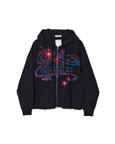 <span style="color: #f50b0b;">Last One</span> TENDER PERSON / AIRBRUSHED ZIP UP HOODIE BLACK