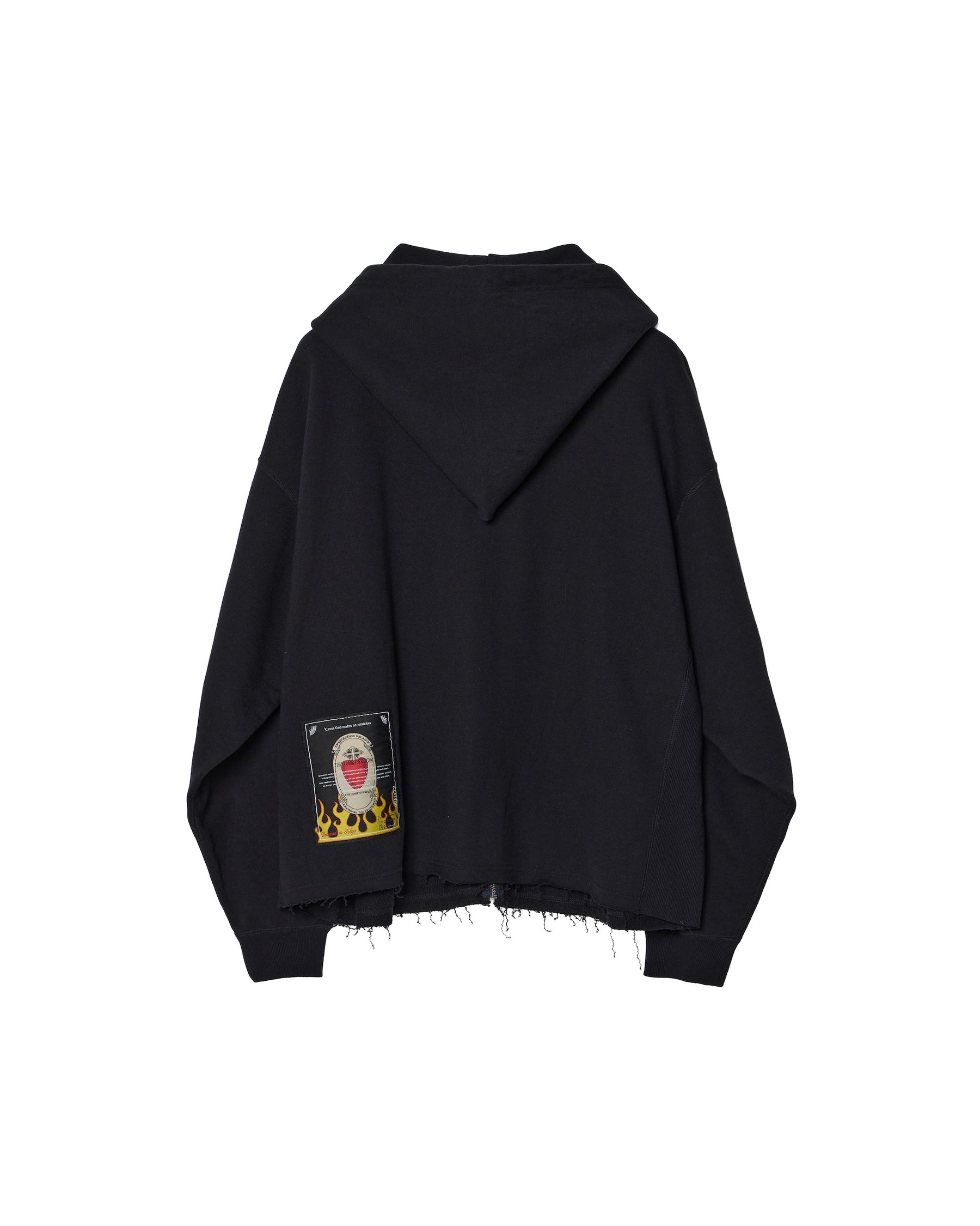 <span style="color: #f50b0b;">Last One</span> TENDER PERSON / AIRBRUSHED ZIP UP HOODIE BLACK