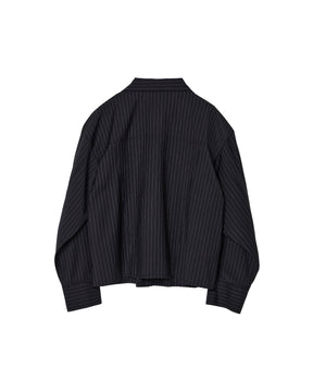 <span style="color: #f50b0b;">Last One</span> TENDER PERSON / 4POCKET JACKET BLACK STRIPE