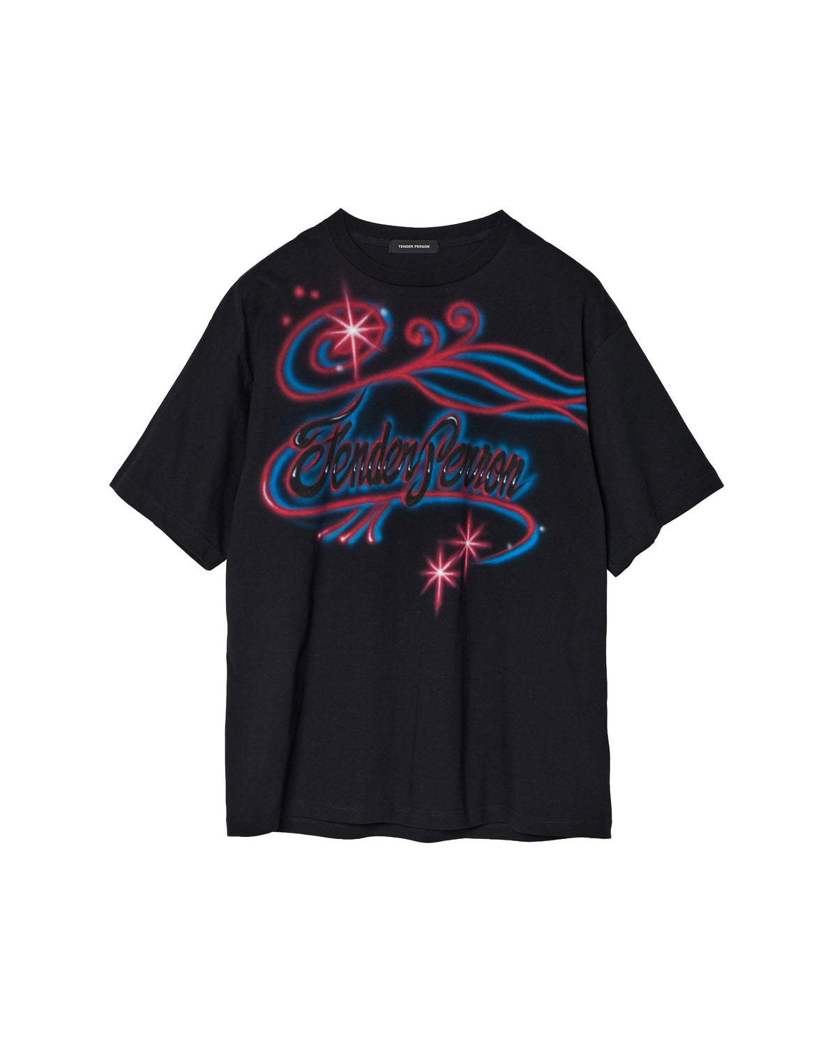<span style="color: #f50b0b;">Last One</span> TENDER PERSON / AIRBRUSHED TEE BLACK