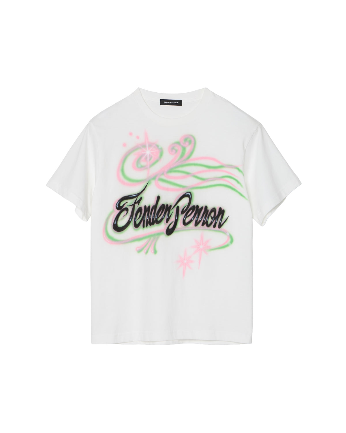 <span style="color: #f50b0b;">Last One</span> TENDER PERSON / AIRBRUSHED TEE WHITE