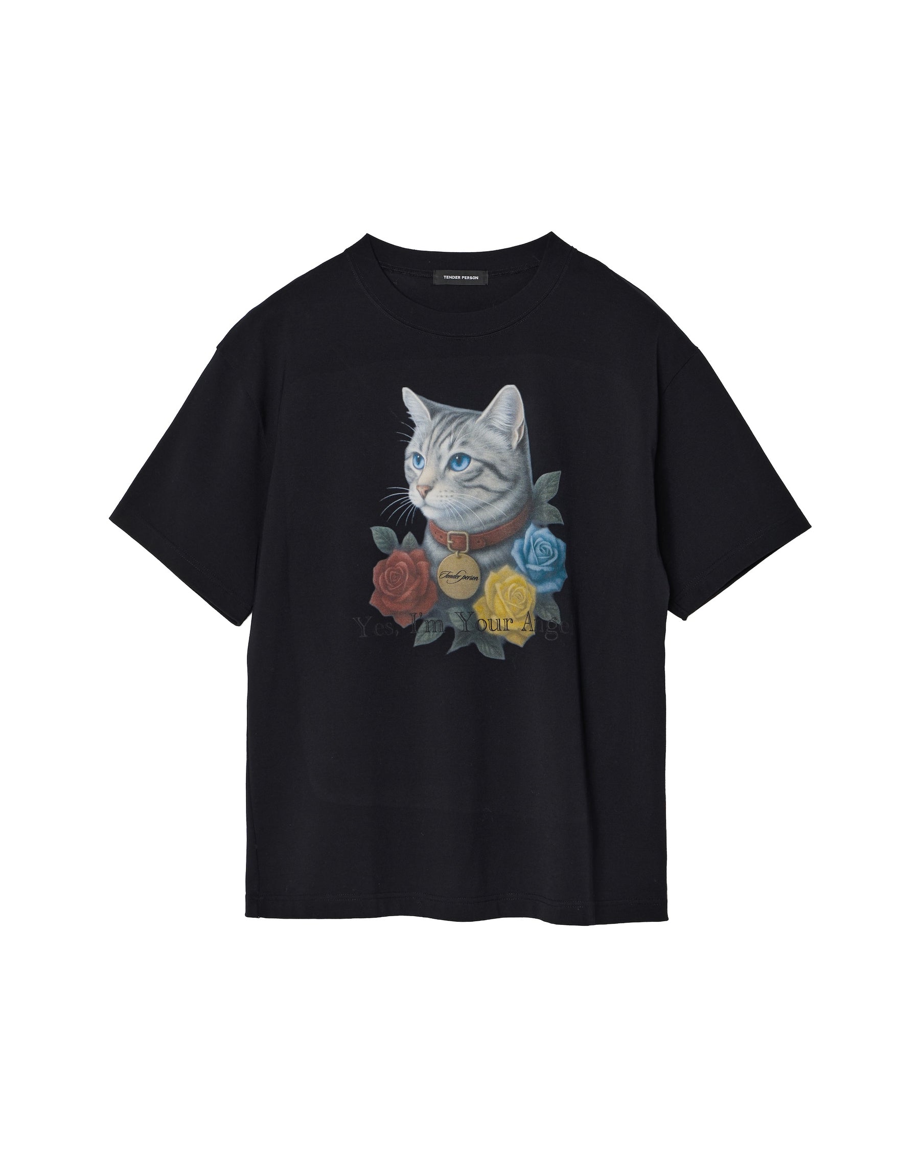 <span style="color: #f50b0b;">Last One</span> TENDER PERSON / AMERICAN SHORTHAIR TEE BLACK