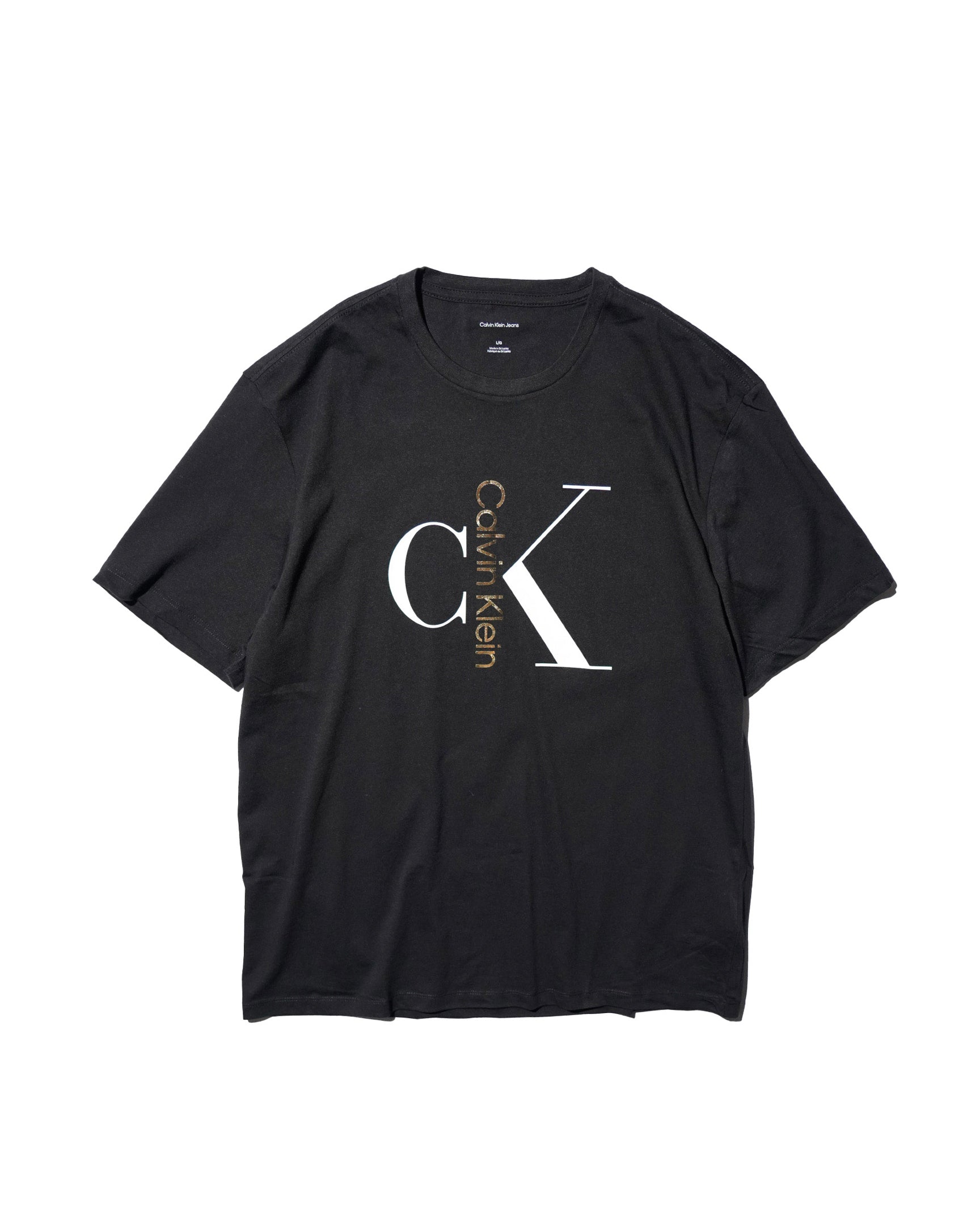 Calvin Klein / PRINTED LOGO TEE BLACK