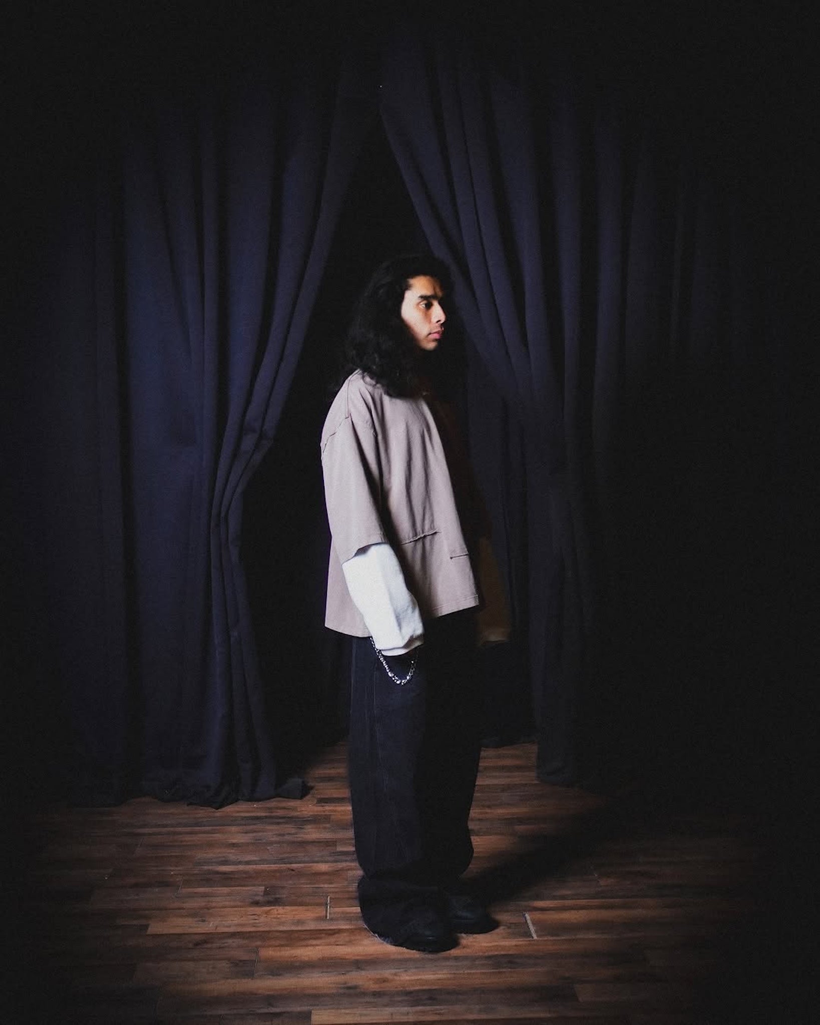 LUXENBURG / LS CASTLE TEE - LAYERED WAFFLE TAUPE