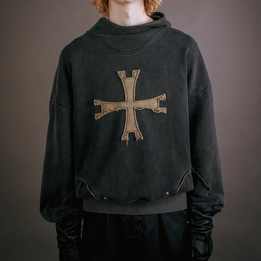 LUXENBURG / FRIAR HOODIE AGED BLACK