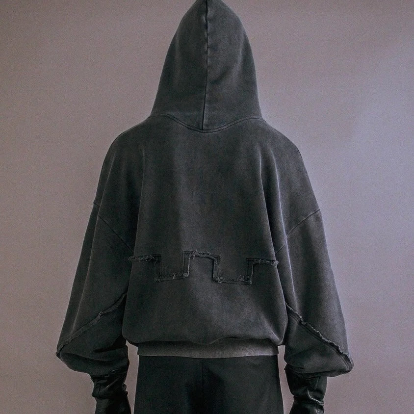 LUXENBURG / FRIAR HOODIE AGED BLACK