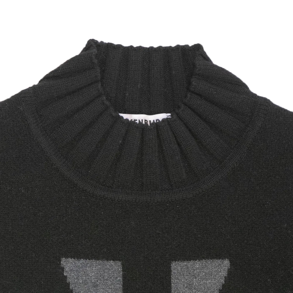 <span style="color: #f50b0b;">Last One</span> LUXENBURG / CARRACCI CABLE SWEATER NIGHT BLACK