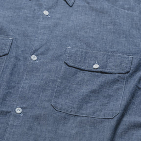 <span style="color: #f50b0b;">Last One</span> SOWBOW / J FLAP POCKET WORK SHIRT CHAMBRAY INDIGO