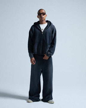 CCTB / CHAIN WIDE LEG SWEAT PANTS FADED BLACK
