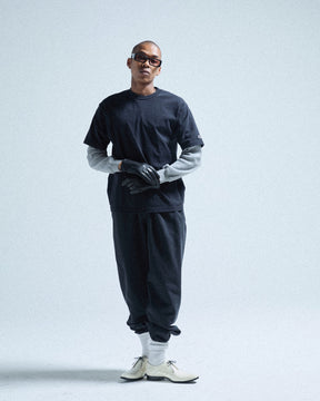 CCTB / CHAIN BAGGY SWEAT PANTS WASHED BLACK