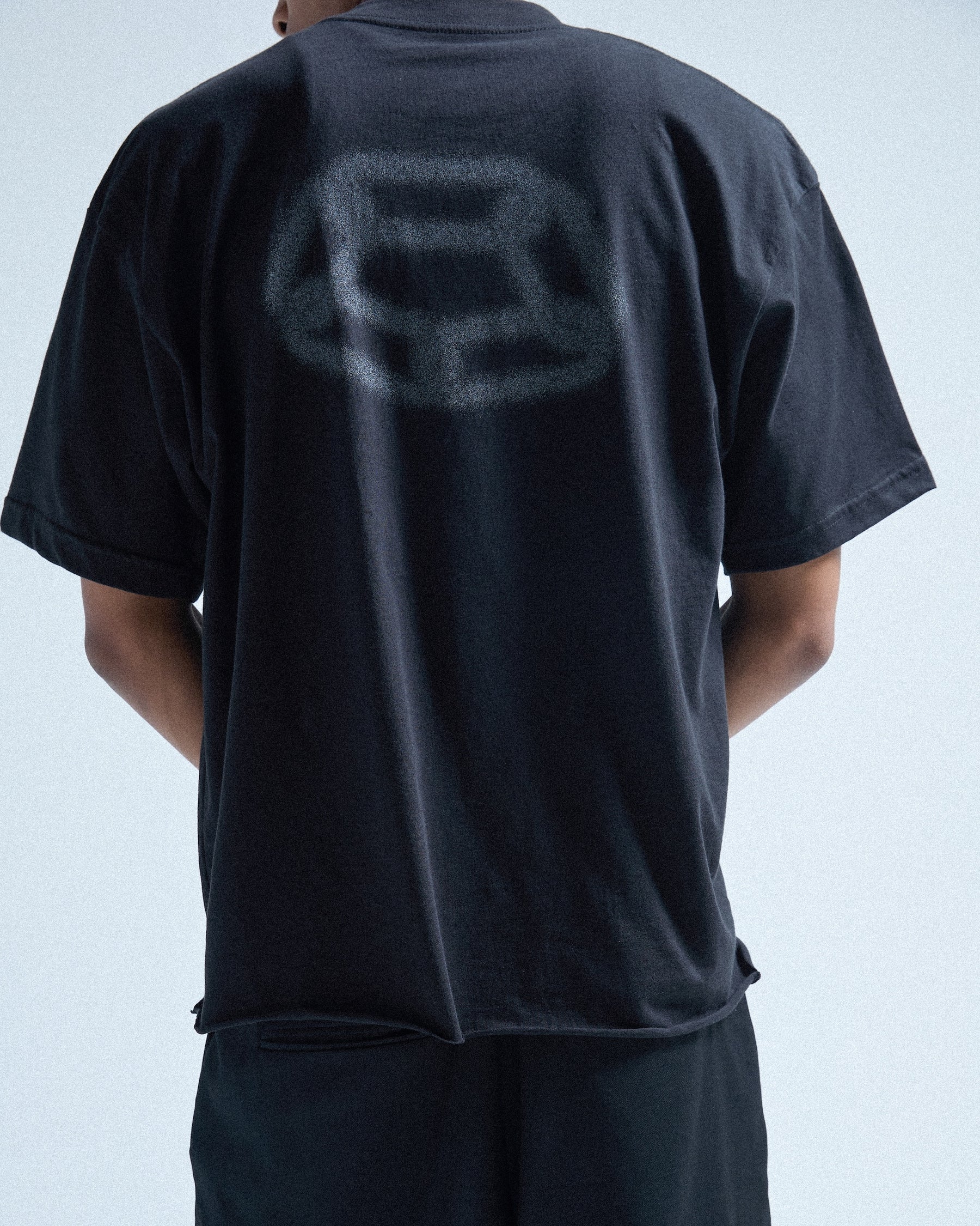 CCTB / CHAIN RAW EDGE T VINTAGE BLACK
