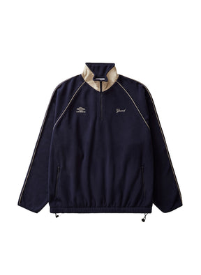 Grand Collection × UMBRO / MICRO FLEECE QUARTER ZIP NAVY