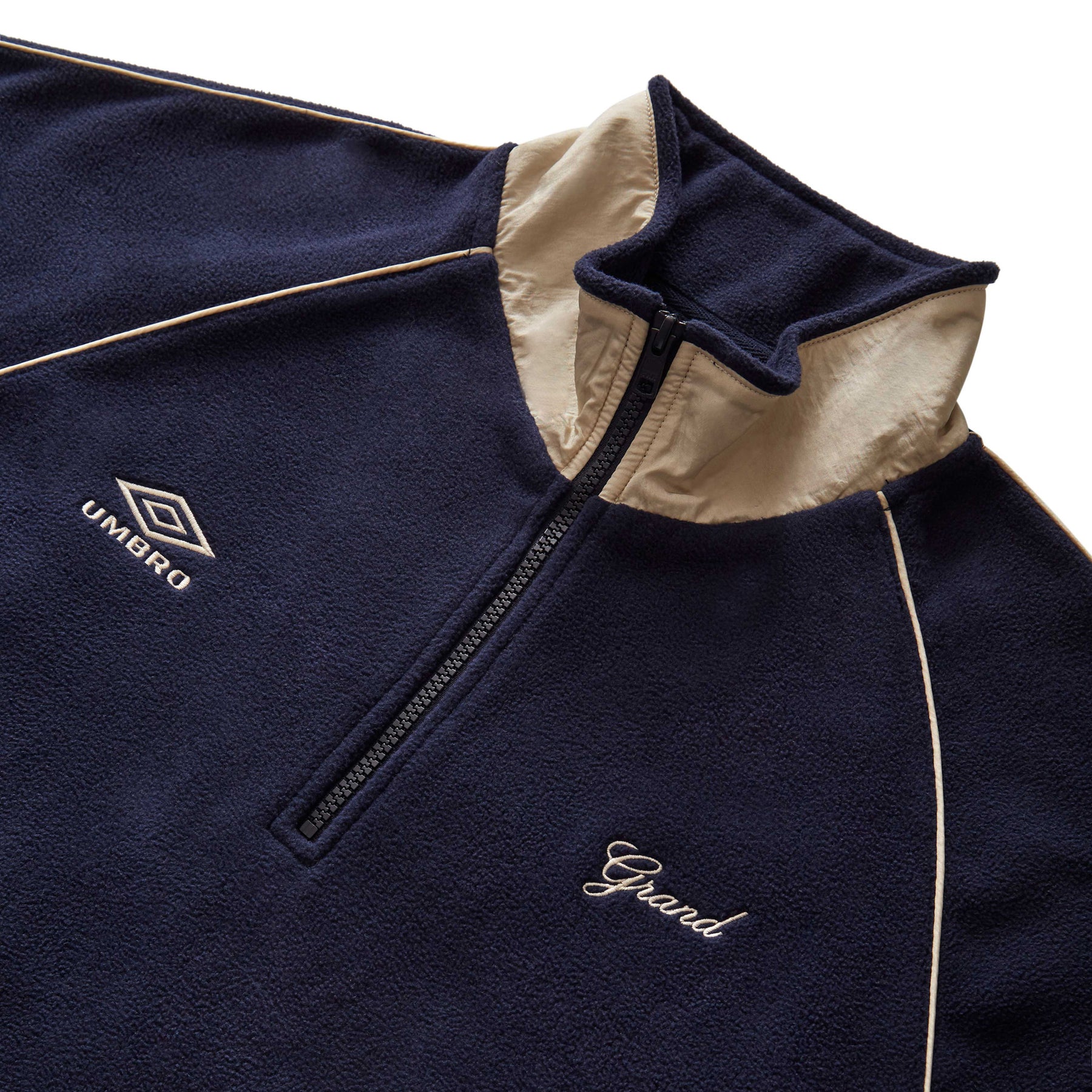 Grand Collection × UMBRO / MICRO FLEECE QUARTER ZIP NAVY