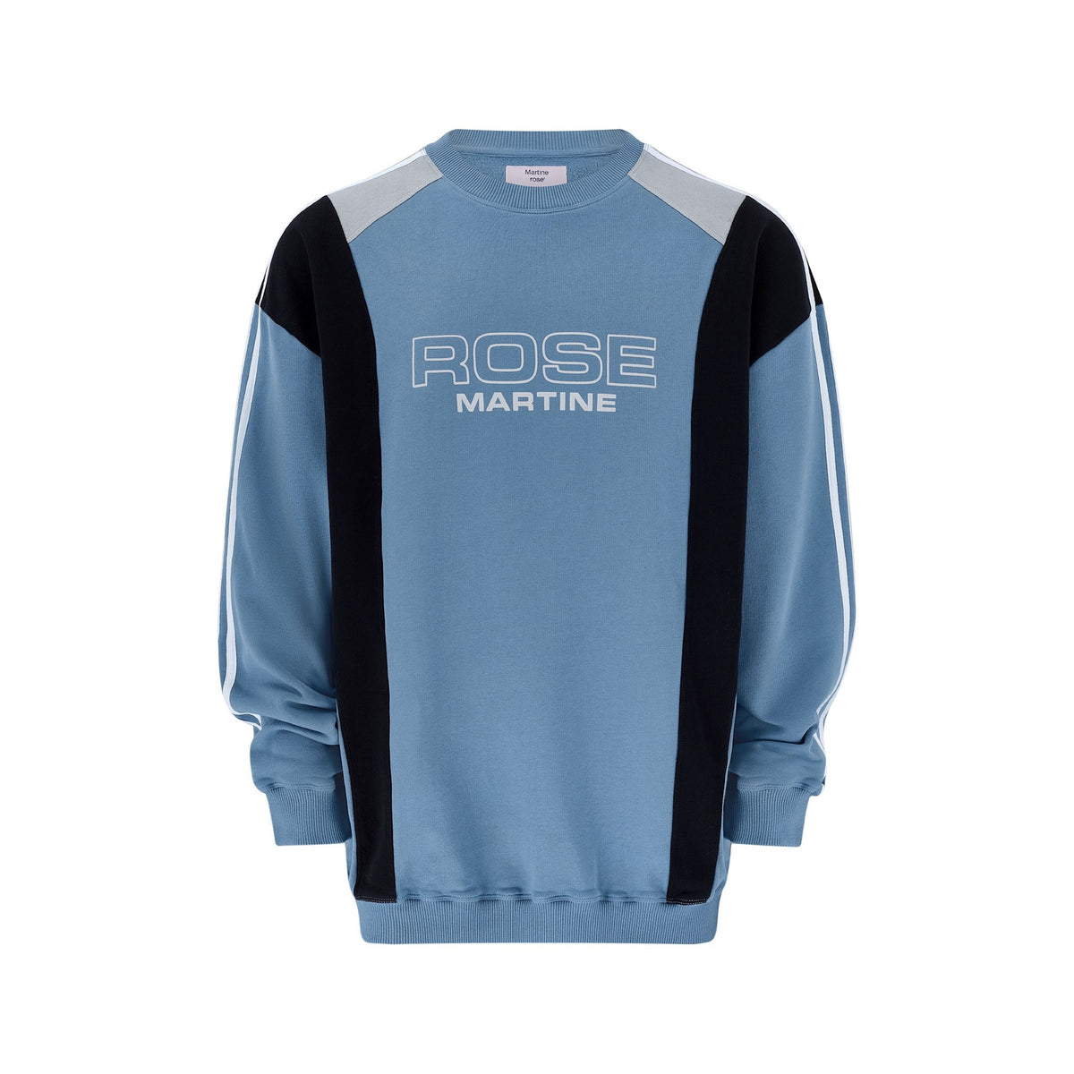 <span style="color: #f50b0b;">Last One</span> Martine Rose / PANELLED SWEATSHIRT BLUE AGEAN ROSE OUTLINE