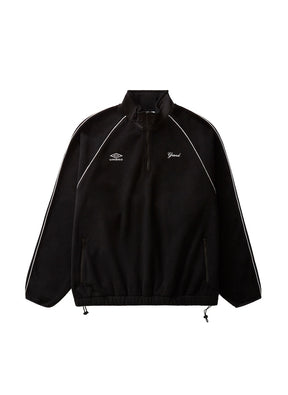 Grand Collection × UMBRO / MICRO FLEECE QUARTER ZIP BLACK