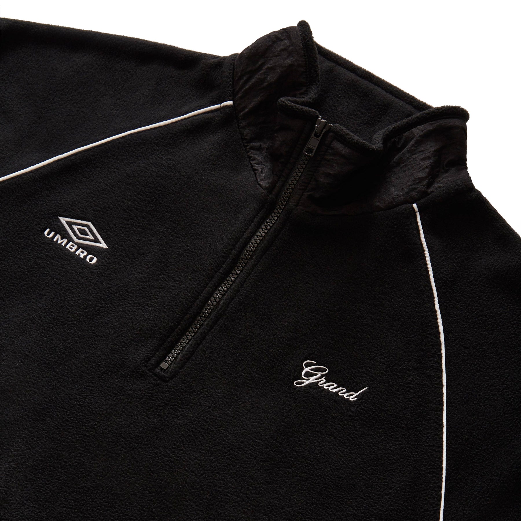 Grand Collection × UMBRO / MICRO FLEECE QUARTER ZIP BLACK