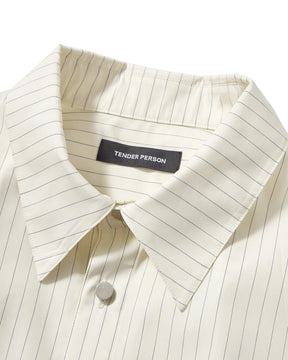 <span style="color: #f50b0b;">Last One</span> TENDER PERSON / STRIPED DREES SHIRT WHITE STRIPE