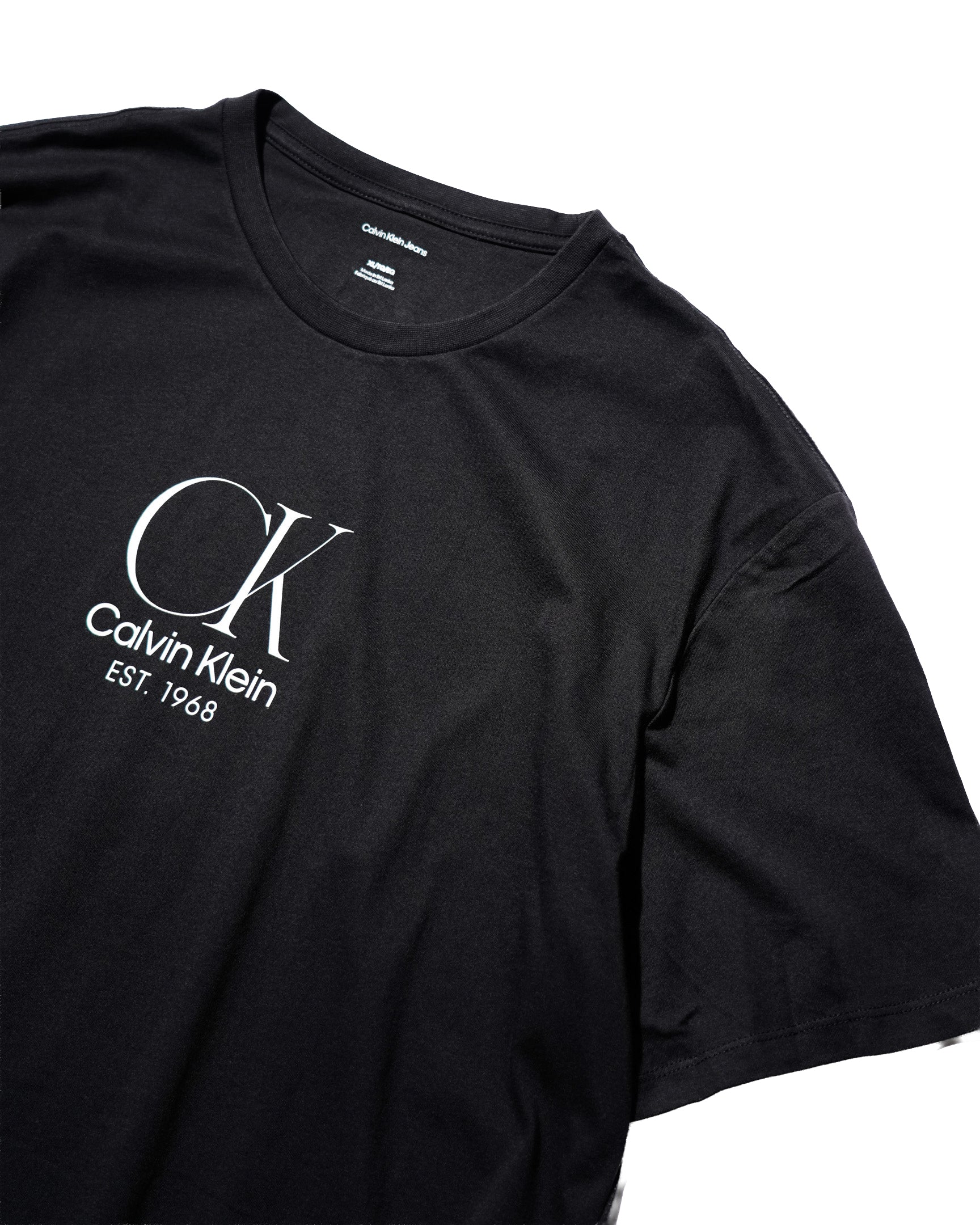 Calvin Klein / PRINTED LOGO TEE BLACK