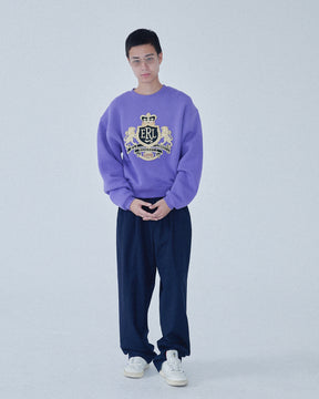 <span style="color: #f50b0b;">Last One</span> ERL / UNISEX CREST CREWNECK KNIT PURPLE