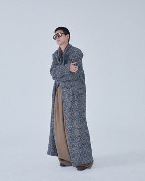 <span style="color: #f50b0b;">Last One</span> ERL / UNISEX TEXTURED WOOL OVERCOAT WOVEN GRAY