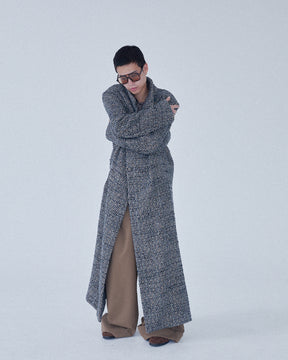 <span style="color: #f50b0b;">Last One</span> ERL / UNISEX TEXTURED WOOL OVERCOAT WOVEN GRAY
