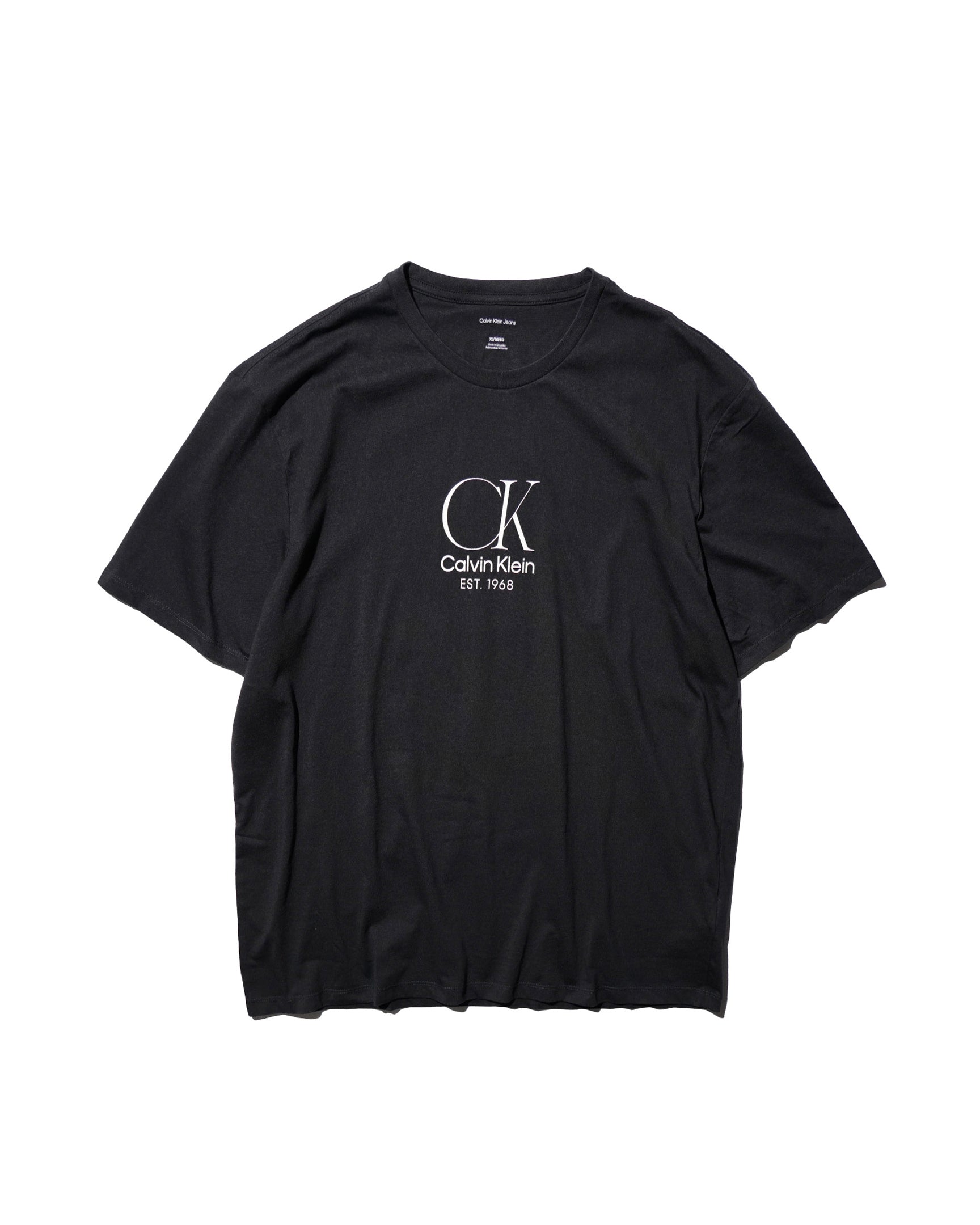 Calvin Klein / PRINTED LOGO TEE BLACK