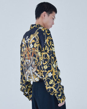 <span style="color: #f50b0b;">Last One</span> LU'U DAN / SLIM FIT SHIRT GILDED BLACK
