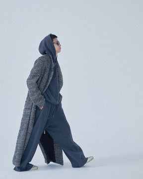 <span style="color: #f50b0b;">Last One</span> ERL / UNISEX TEXTURED WOOL OVERCOAT WOVEN GRAY