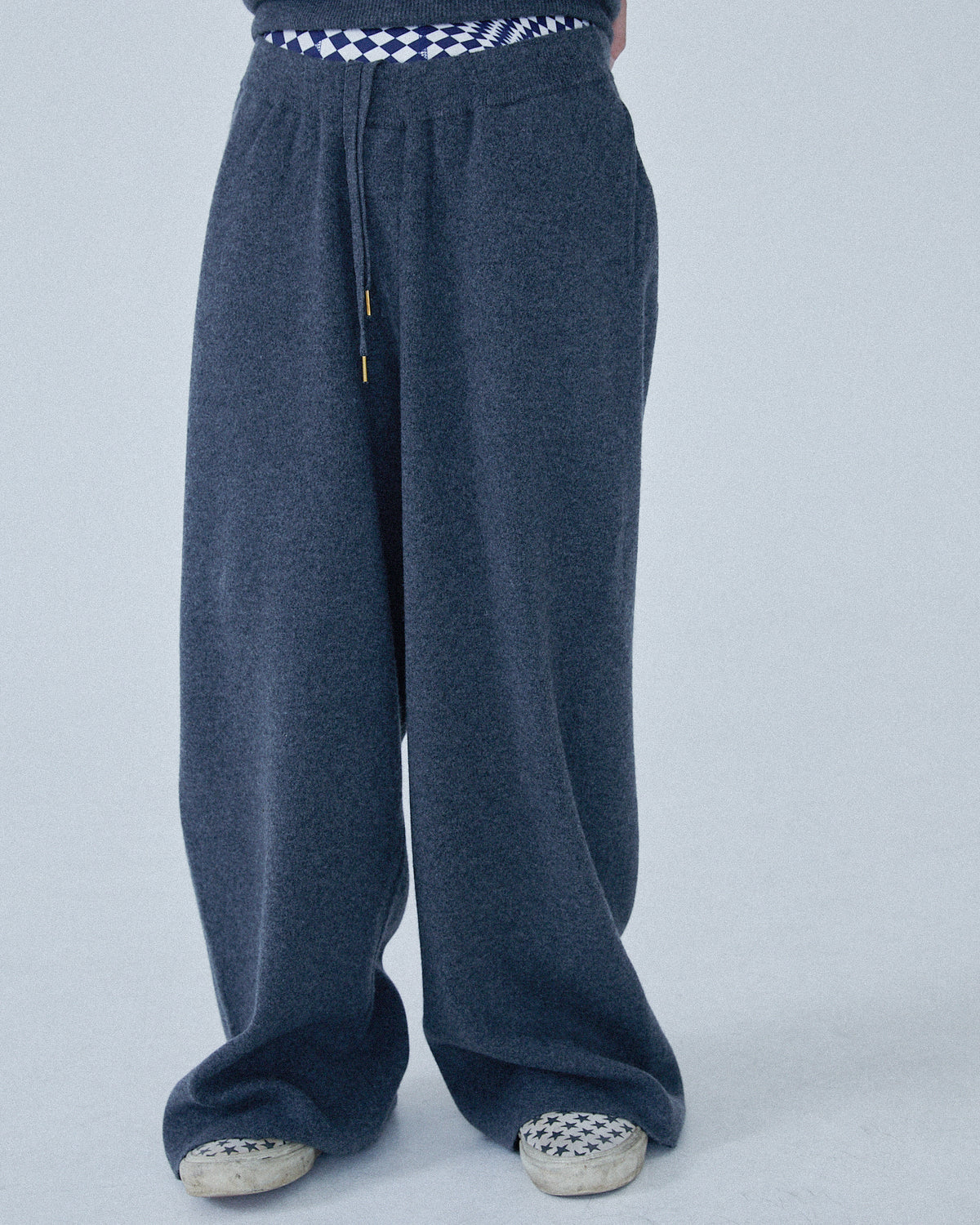 MEIAS / WOOL CASHMERE WIDE PT T.GRAY