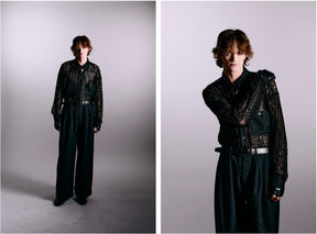 INTODUSK / LACE SHIRT BLACK