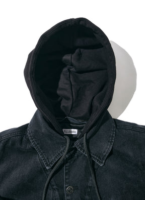 <span style="color: #f50b0b;">Last One</span> WILLY CHAVARRIA / DENIM + FRENCH TERRY JACKET WASHED BLACK