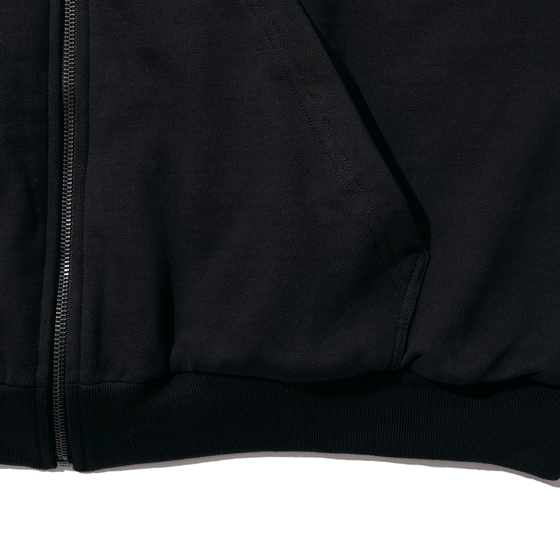 WILLY CHAVARRIA / FULL ZIP QUILTED LINED BUFFALO HOODIE JET BLACK