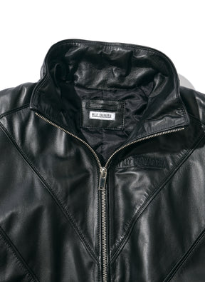 <span style="color: #f50b0b;">Last One</span> WILLY CHAVARRIA / TRACK JACKET BLACK LAMB LEATHER