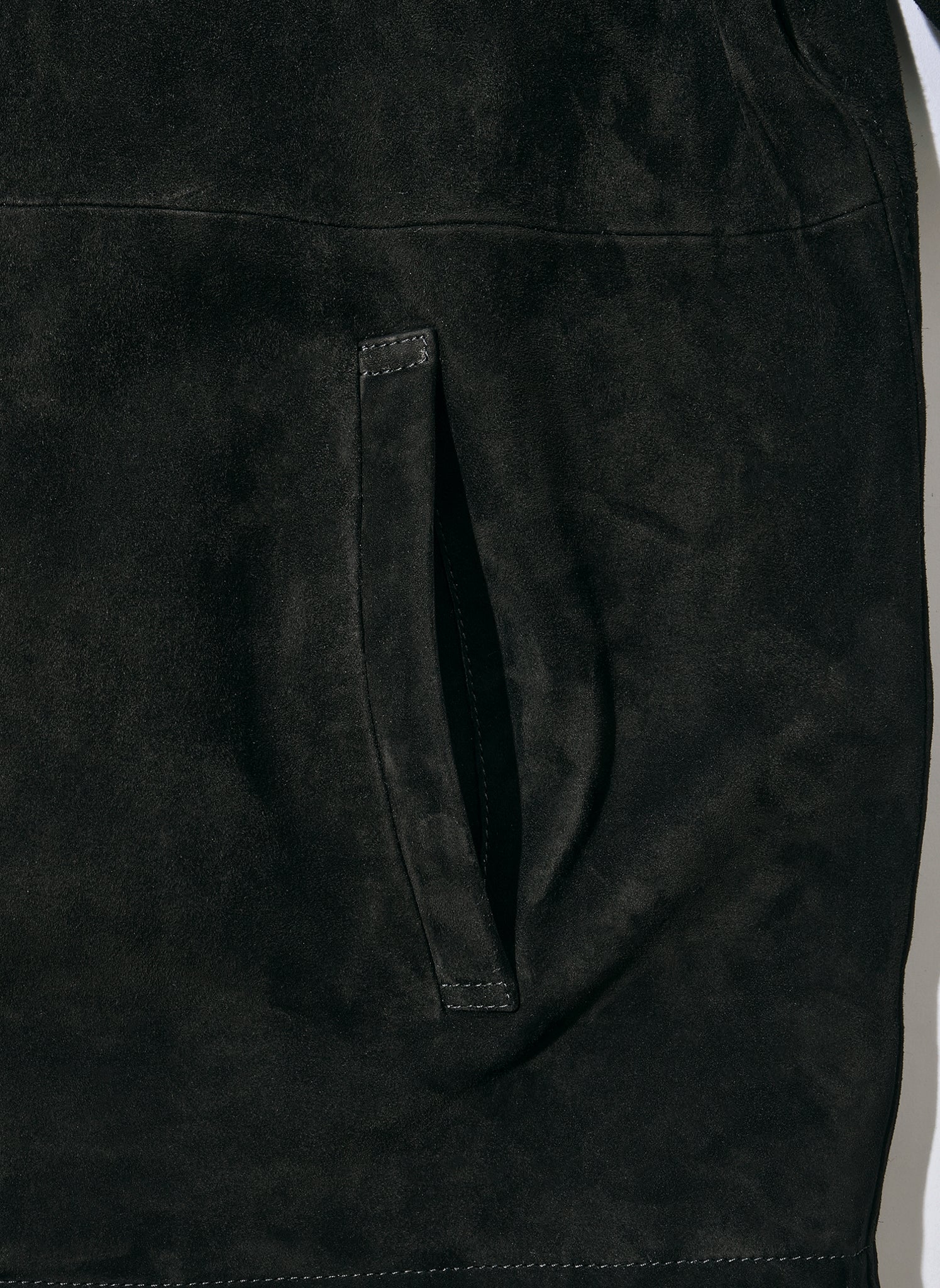 WILLY CHAVARRIA / COACH JACKET BLACK CALF SUEDE LEATHER