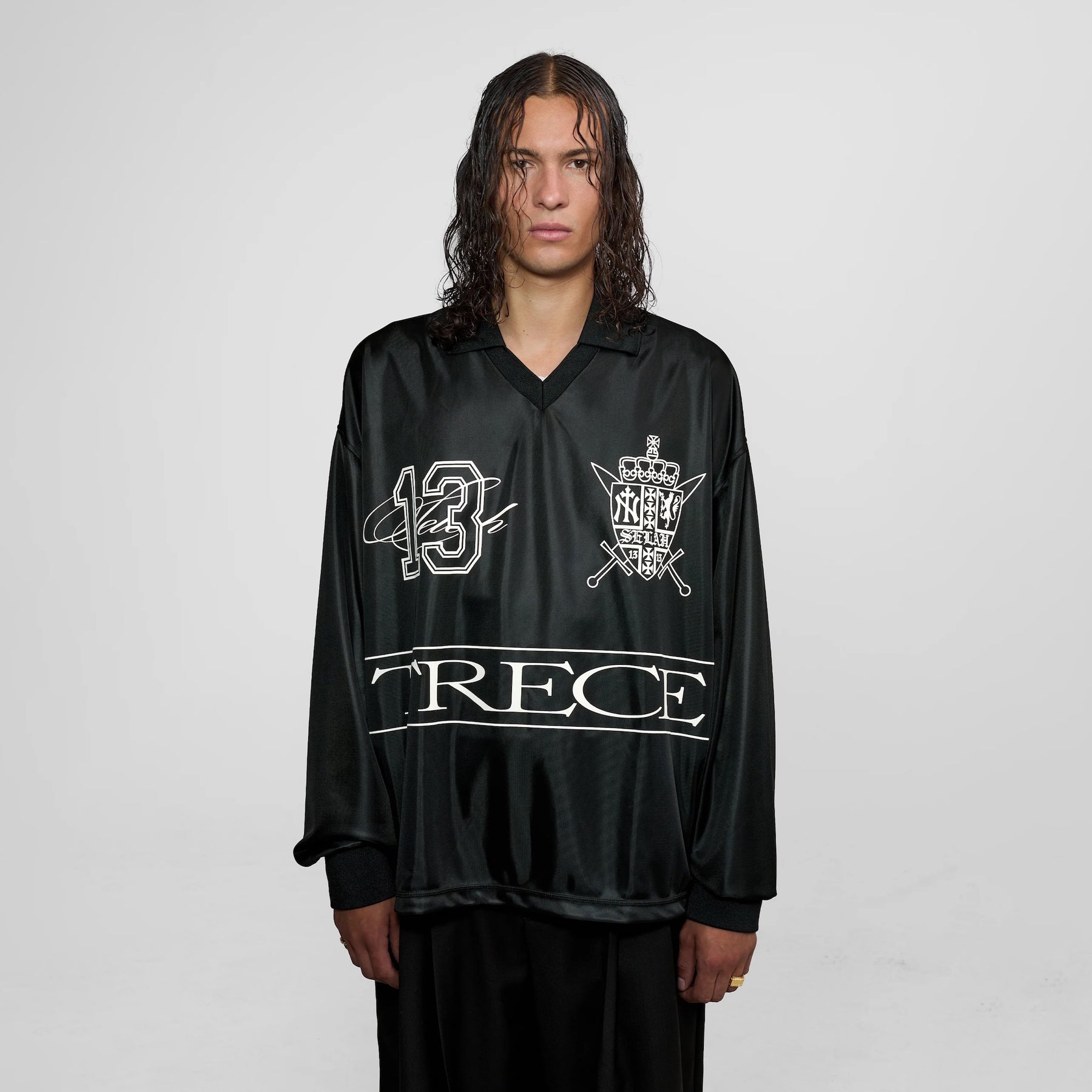 1313 SELAH / TRECE POLO LONGSLEEVE BLACK