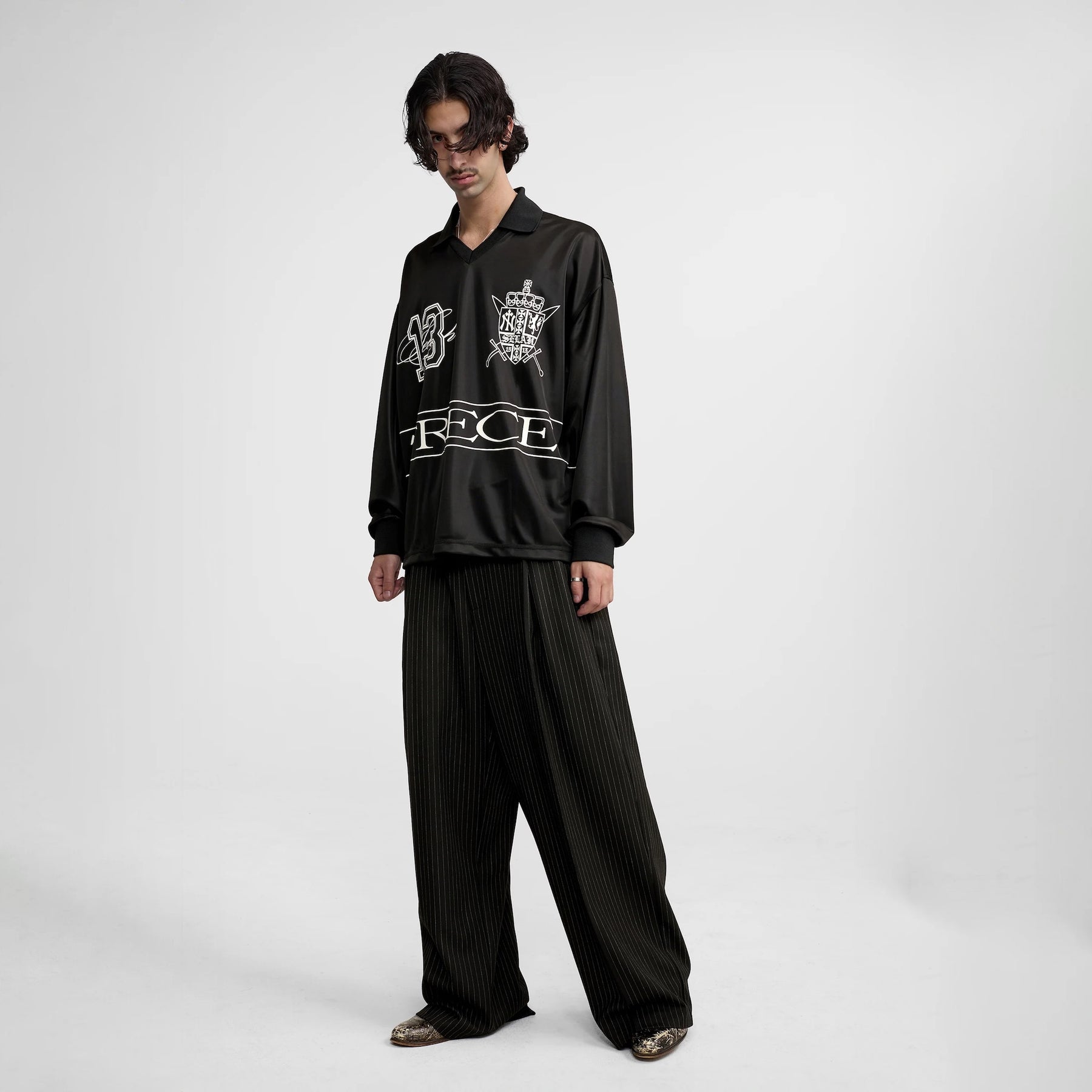 <span style="color: #f50b0b;">Last One</span> 1313 SELAH / PAPI SUIT PANT PINSTRIPE BLACK
