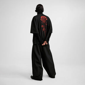 1313 SELAH / BLOOD ROSE ROSARIO TEE BLACK