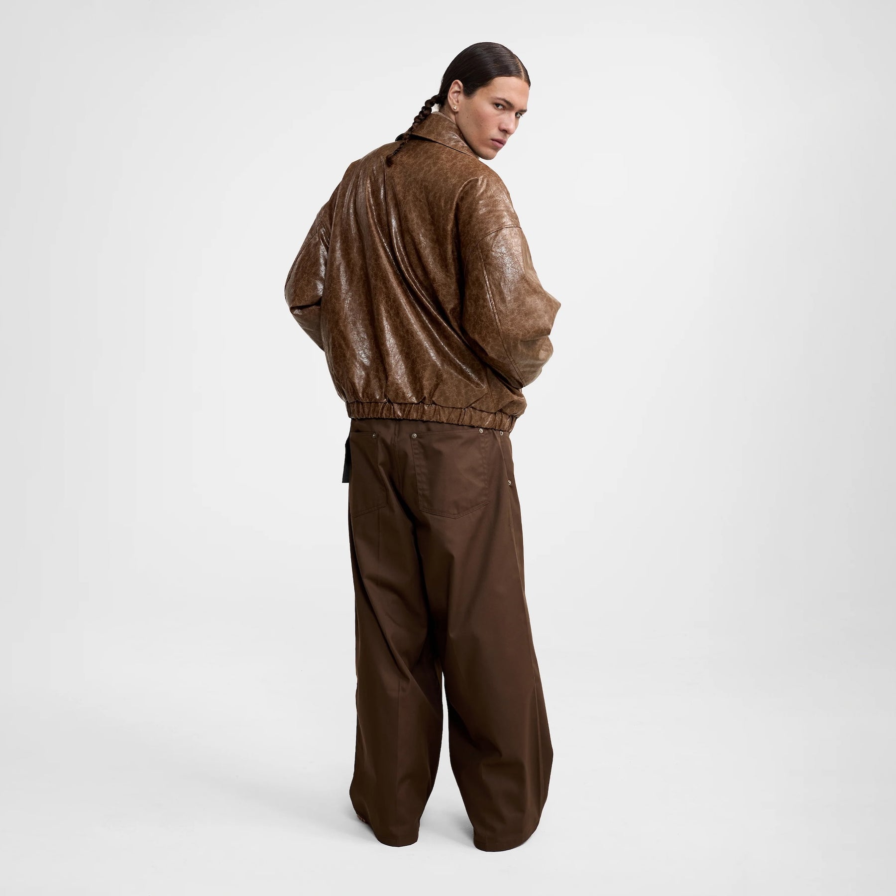 <span style="color: #f50b0b;">Last One</span>　1313 SELAH / VALPO FAUX LEATHER JACKET BROWN