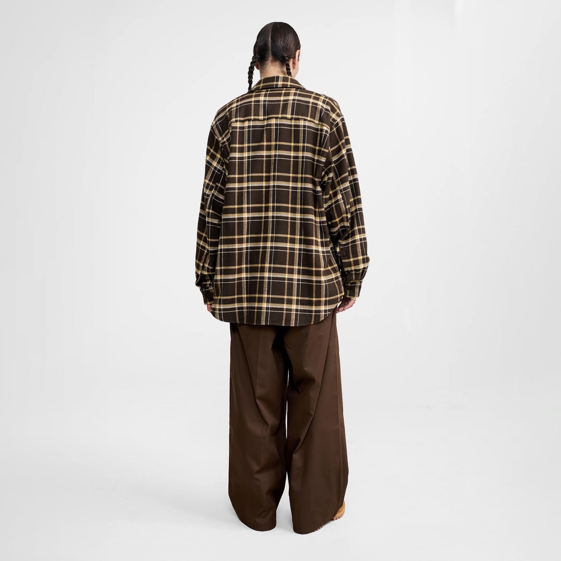 1313 SELAH / TEO FLANNEL SHIRT OLIVE & YELLOW CHECK
