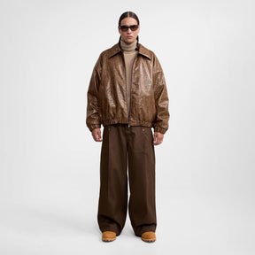 <span style="color: #f50b0b;">Last One</span>　1313 SELAH / VALPO FAUX LEATHER JACKET BROWN