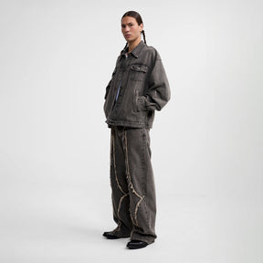 1313 SELAH / SANTIAGO DENIM JACKET WASHED GREY