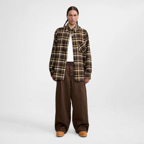 1313 SELAH / TEO FLANNEL SHIRT OLIVE & YELLOW CHECK