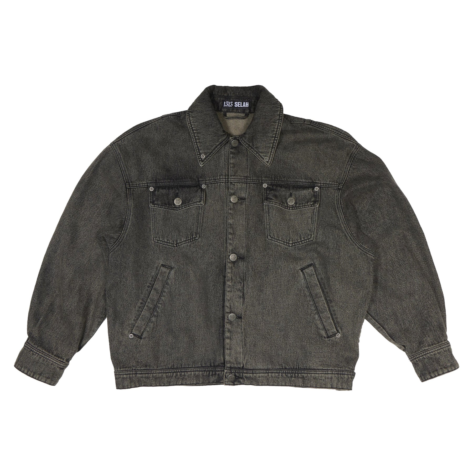 1313 SELAH / SANTIAGO DENIM JACKET WASHED GREY