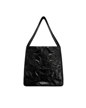 1313 SELAH / ROSE ECO-LEATHER TOTE BAG BLACK