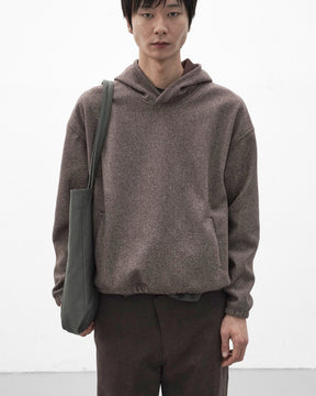 JEONGLI / HOODIE HYBRID WOOL BROWN