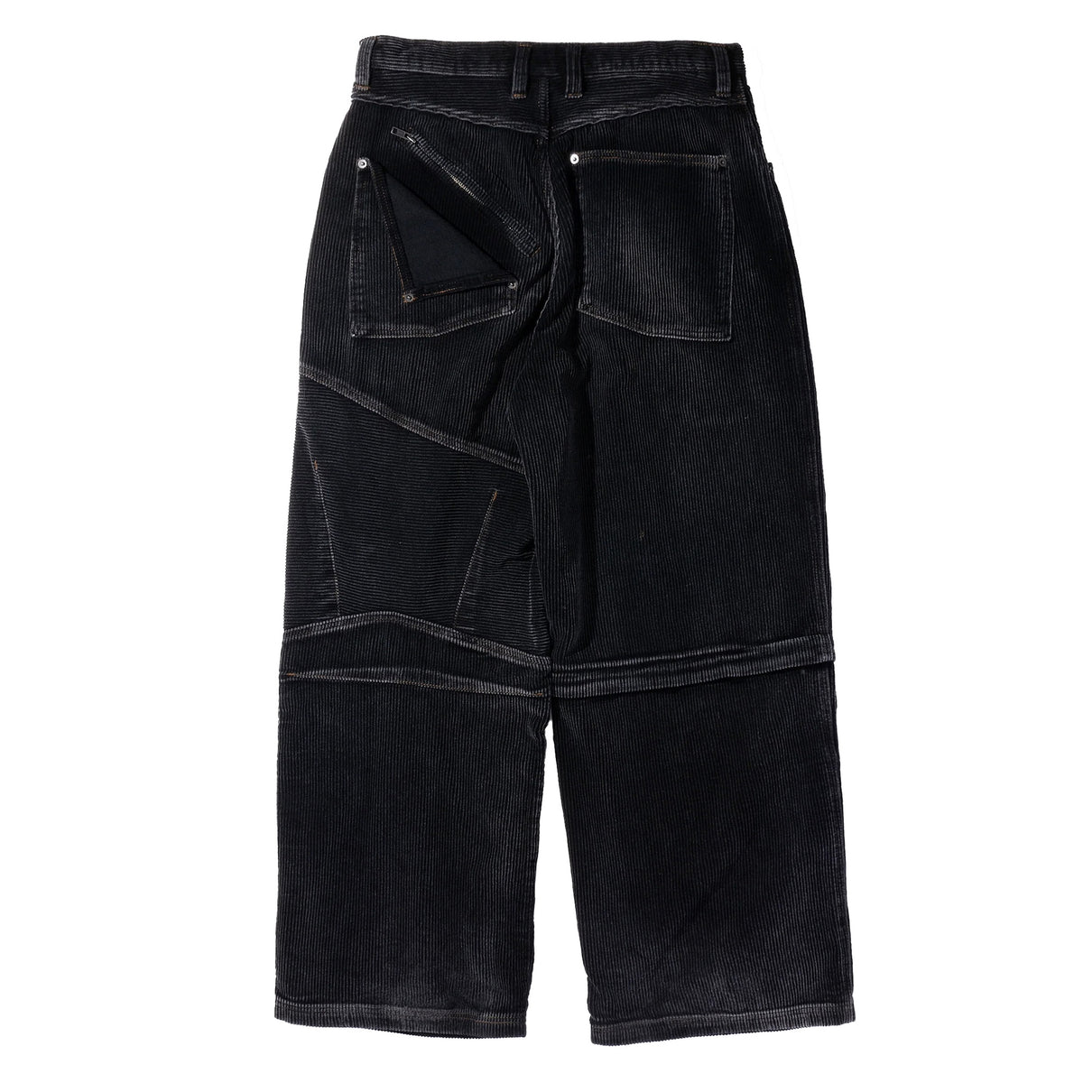 BONKNOW FREAKS / Faded Corduroy Detachable&Riders Five Pocket Pants BLACK