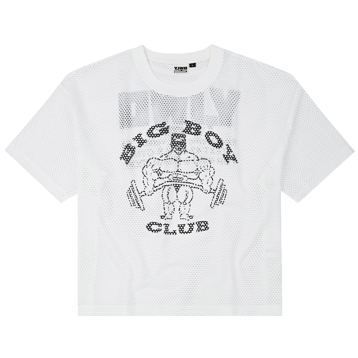 Y,IWO / Big Boy Club Mesh Box Tee WHITE