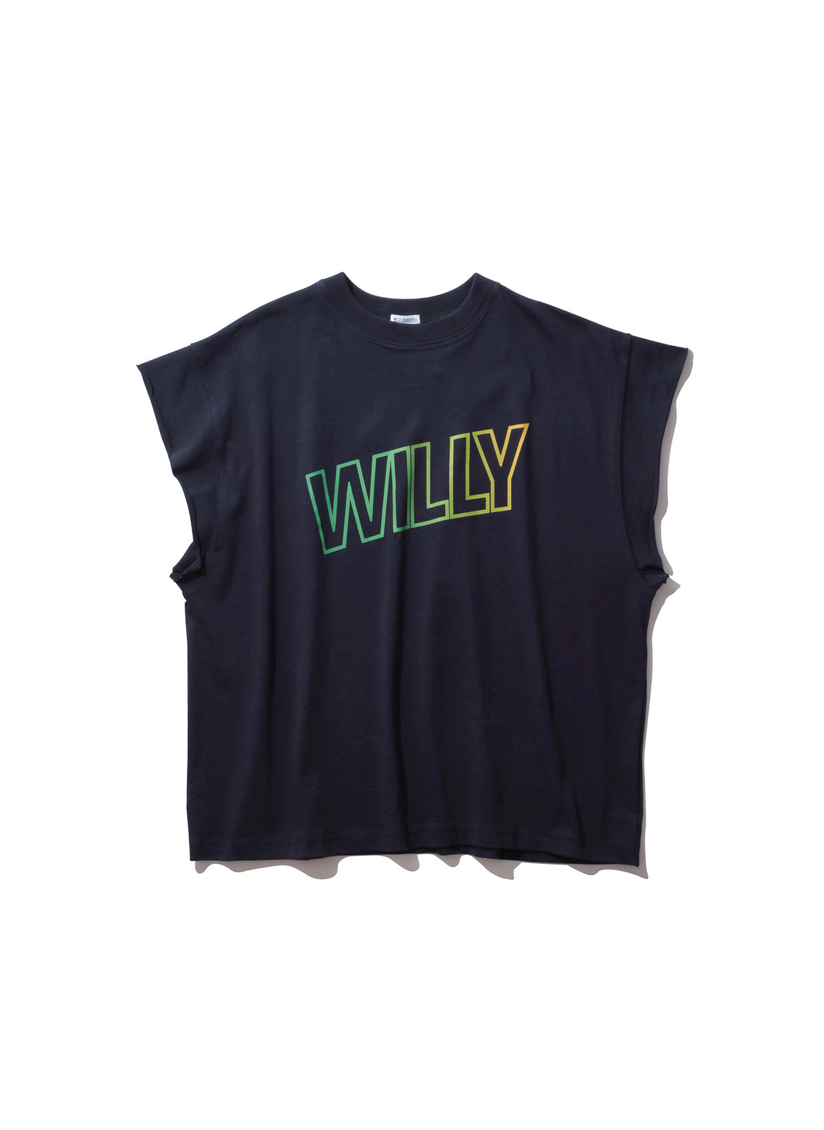 WILLY CHAVARRIA / WILLY GRADIENT LOGO MUSCLE TEE DARK NAVY